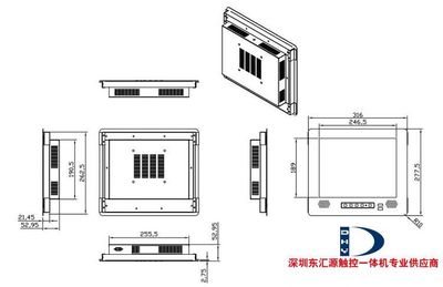 12寸T1201金屬外殼嵌入式工業平板電腦 堅固耐用的PLC人機交互核心